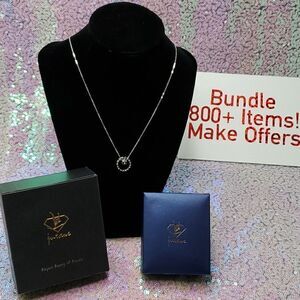 Jutane Fashion Necklace Sterling 925 Silver Cubic Zirconia